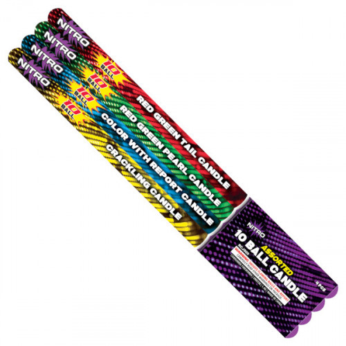 10 Ball Roman Candle Assorted